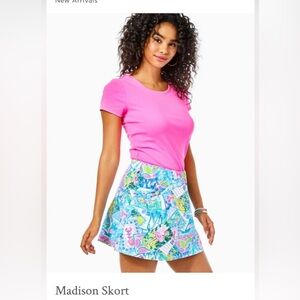 Lilly Pulitzer Madison Skort Tropical Sailboat Print Women’s Skirt